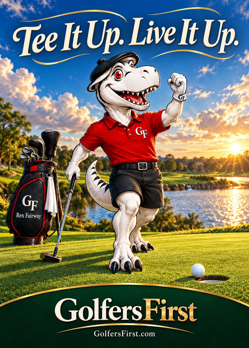 Rex Fairway celebrating a great moment on the course